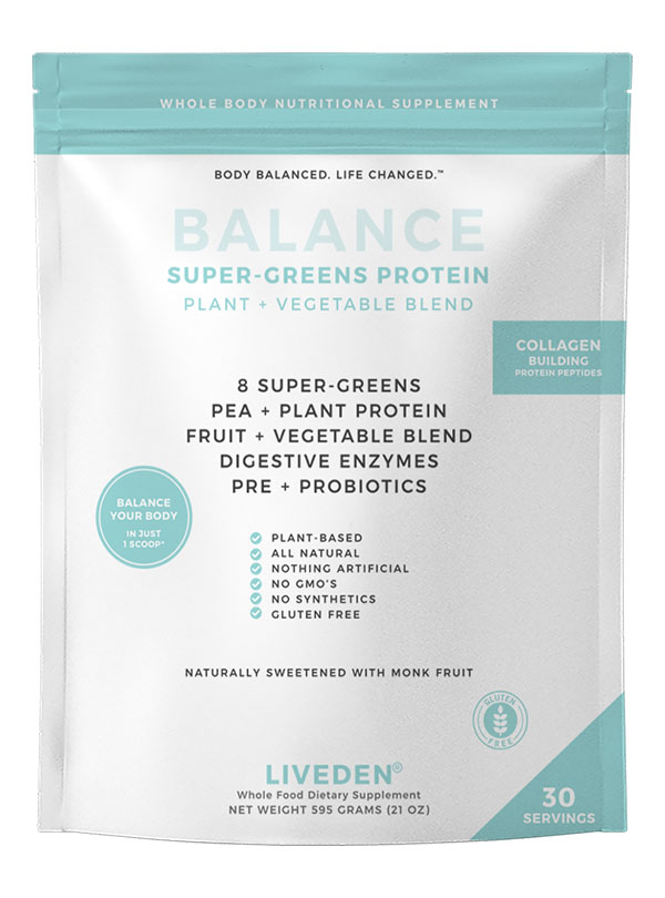 LIVEDEN Balance Supergreens Protein (30 Servings) TEST